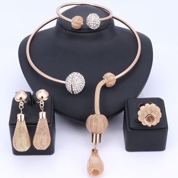 jewelry sets charm dubai gold color crystal for women african pendant necklace earrings bangle rings party dress accessories, Black
jewelry sets charm dubai gold color crystal for women african pendant necklace earrings bangle rings party dress accessories, Black