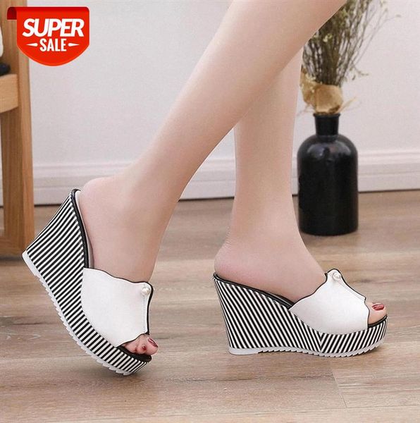 summer wedges sandals high heels beach slippers platform stripe pearl flip flops women shoes sandalias mujer #ye51, Black
summer wedges sandals high heels beach slippers platform stripe pearl flip flops women shoes sandalias mujer #ye51, Black
