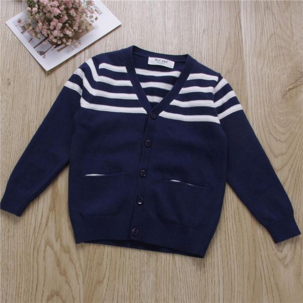 baby boy cardigan striped v-neck single breasted sweater knitwear kids sweatercoat casual, Blue
baby boy cardigan striped v-neck single breasted sweater knitwear kids sweatercoat casual, Blue