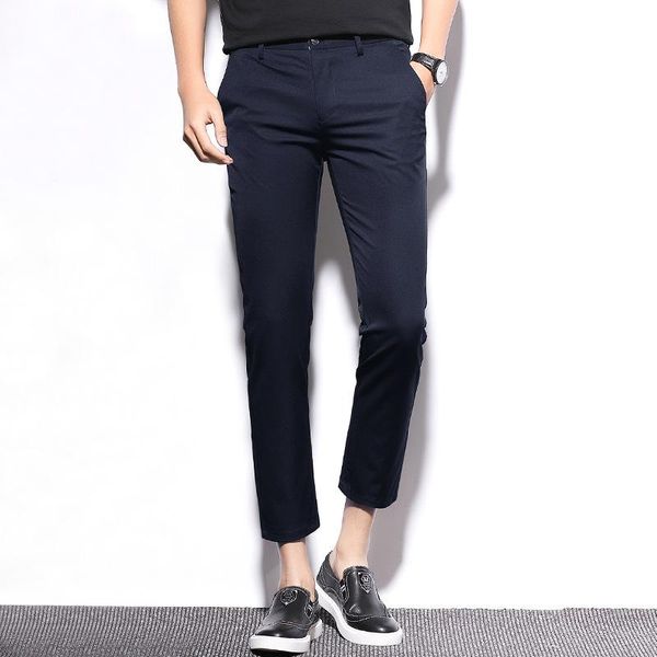 men's suits & blazers suit pants casual slim straight-leg nine-point solid color stretch trousers clothing, White;black
men's suits & blazers suit pants casual slim straight-leg nine-point solid color stretch trousers clothing, White;black