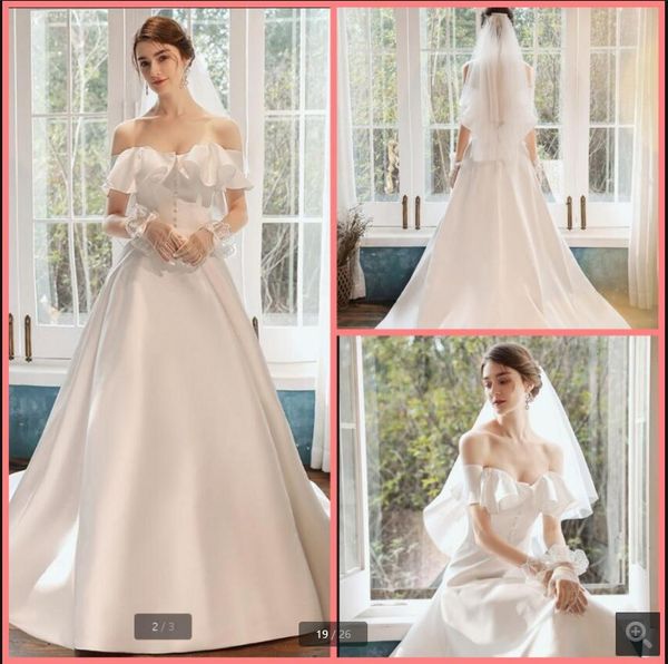 2021 robe de soiree white satin a line long wedding dress strapless sweetheart neck simple bridal gowns summer boho ruffled stylish bride dr
2021 robe de soiree white satin a line long wedding dress strapless sweetheart neck simple bridal gowns summer boho ruffled stylish bride dr