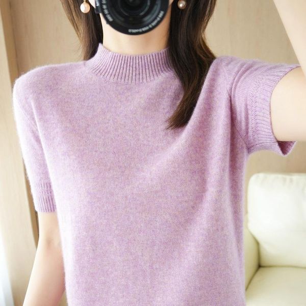 women's sweaters half turtleneck short sleeve sweater women autumn 2021 solid knitted pullover fashion casual basic, White;black
women's sweaters half turtleneck short sleeve sweater women autumn 2021 solid knitted pullover fashion casual basic, White;black