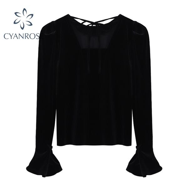 french vintage black women's blouse lace-up design flare long sleeve shirt or elegant flannel party ol ulzzang blusas 210430, White
french vintage black women's blouse lace-up design flare long sleeve shirt or elegant flannel party ol ulzzang blusas 210430, White