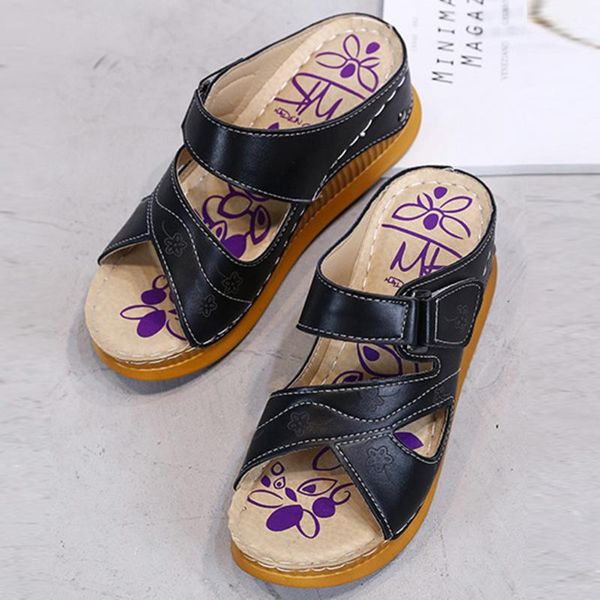 slippers women's fashion casual wedges thick bottom platforms outdoor shoes zapatos de mujer sandalias, Black
slippers women's fashion casual wedges thick bottom platforms outdoor shoes zapatos de mujer sandalias, Black