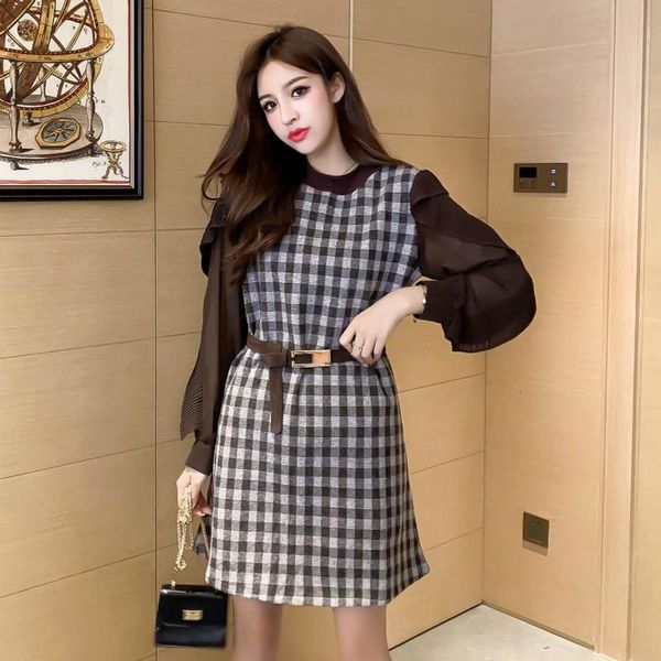 casual dresses 2021 autumn women chiffon short dress long sleeve vintage korean fashion elegant o-neck ladies party mini clothes, Black;gray
casual dresses 2021 autumn women chiffon short dress long sleeve vintage korean fashion elegant o-neck ladies party mini clothes, Black;gray
