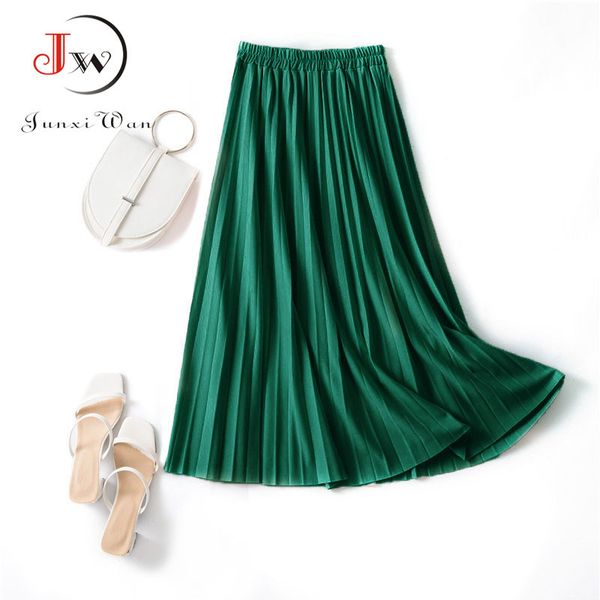 casual women pleated skirt spring summer solid high waist elegant office ladies long female saia faldas bottom 210510, Black
casual women pleated skirt spring summer solid high waist elegant office ladies long female saia faldas bottom 210510, Black