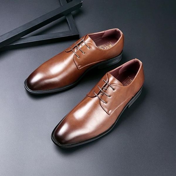 dress shoes simple business leather men's casual men oxford lace up handmake zapatos pointed wedding, Black
dress shoes simple business leather men's casual men oxford lace up handmake zapatos pointed wedding, Black