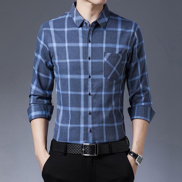 men's casual shirts plaid shirt spring and autumn fashion trend personality thin men, White;black
men's casual shirts plaid shirt spring and autumn fashion trend personality thin men, White;black
