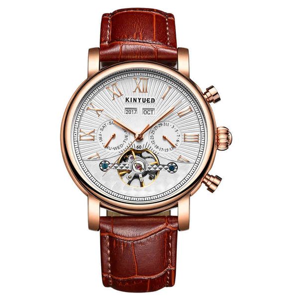 kinyuedbrand luxury gold hollow out automatic mechanical business waterproof needle clocks men's watches car date, Slivery;brown
kinyuedbrand luxury gold hollow out automatic mechanical business waterproof needle clocks men's watches car date, Slivery;brown