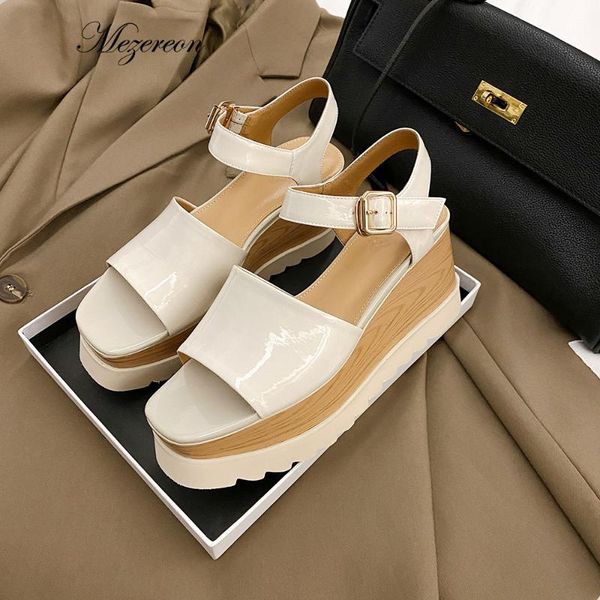 dress shoes woman platform wedge sandals fashion wood grain heel lady cowhide leather designer stella, Black
dress shoes woman platform wedge sandals fashion wood grain heel lady cowhide leather designer stella, Black