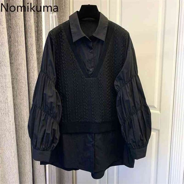 nomikuma vintage twisted knitted patchwork women blouses causal fake 2pieces puff long sleeve blusas new women shirts 6d179 210401, White
nomikuma vintage twisted knitted patchwork women blouses causal fake 2pieces puff long sleeve blusas new women shirts 6d179 210401, White