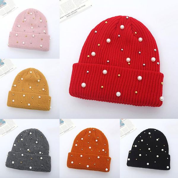 beanies fashion solid color knitted wool hat with pearls beads caps for women beanie autumn winter outdoor warm cap bonnet
beanies fashion solid color knitted wool hat with pearls beads caps for women beanie autumn winter outdoor warm cap bonnet