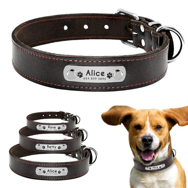 dog collars & leashes customized collar genuine leather personalized adjustable dogs id anti lost for small medium large pet
dog collars & leashes customized collar genuine leather personalized adjustable dogs id anti lost for small medium large pet