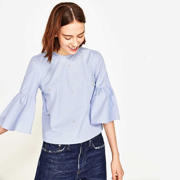 women's blouses & shirts summer women blouse casual plus size blusa full sleeve beading o-neck b jqw9, White
women's blouses & shirts summer women blouse casual plus size blusa full sleeve beading o-neck b jqw9, White