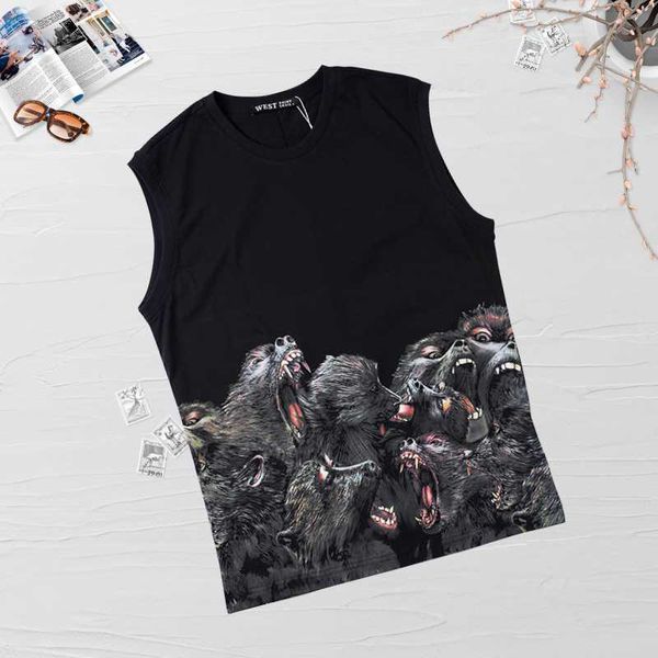 men' tank men vest baboon graphics print four seasons sleeveless bottoming shirt street trend gothic casual o-neck, White;black
men' tank men vest baboon graphics print four seasons sleeveless bottoming shirt street trend gothic casual o-neck, White;black