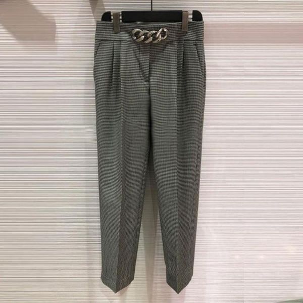 houndstooth pattern women trousers casual wild chain fashion lady long pants 2021 women's & capris, Black;white
houndstooth pattern women trousers casual wild chain fashion lady long pants 2021 women's & capris, Black;white