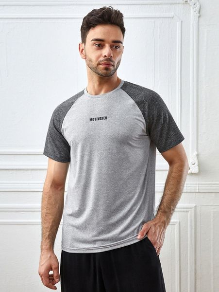 men colorblock raglan sleeve letter graphic tee l2nw#, White;black
men colorblock raglan sleeve letter graphic tee l2nw#, White;black