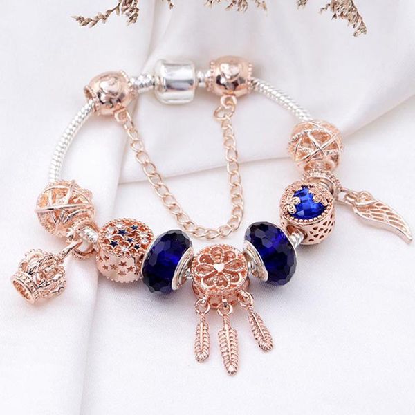 silver plated charm bracelets with blue crystal beads bangles for women christmas jeweley pulseira, Golden;silver
silver plated charm bracelets with blue crystal beads bangles for women christmas jeweley pulseira, Golden;silver