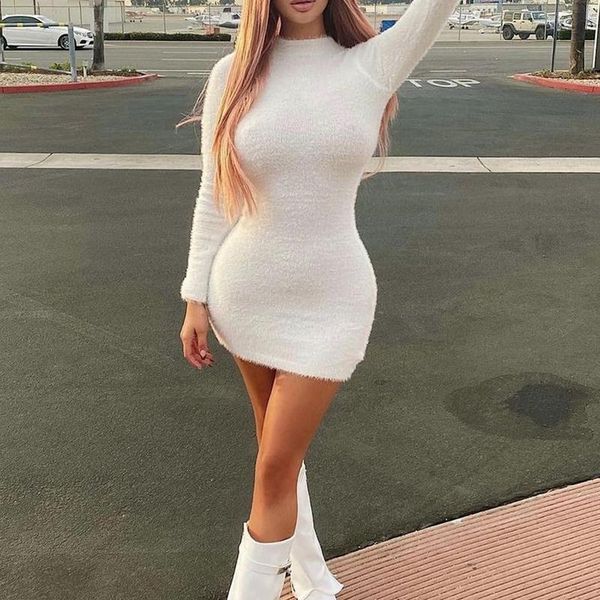 casual dresses women's fashion elegant long sleeve mini skirt fluffy white tight winter plush dress, Black;gray
casual dresses women's fashion elegant long sleeve mini skirt fluffy white tight winter plush dress, Black;gray