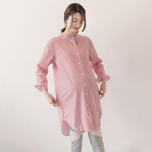 8001# maternity dress summer short sleeves stripe turn down collar stylish pregnant women mom dresses, White
8001# maternity dress summer short sleeves stripe turn down collar stylish pregnant women mom dresses, White