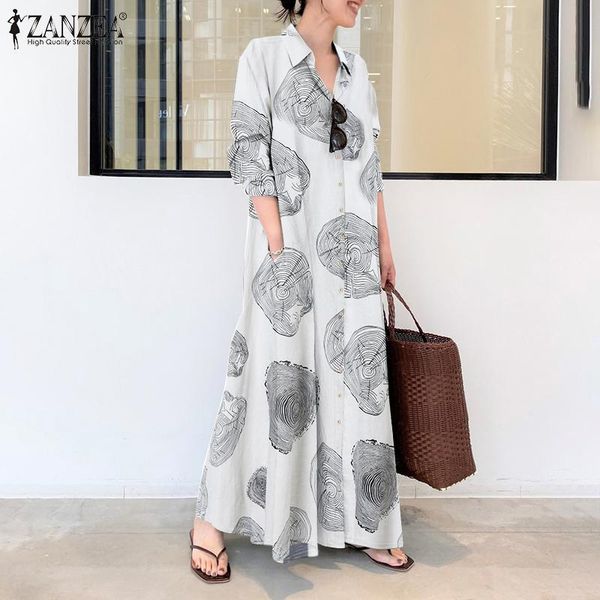 casual dresses zanzea autumn long shirt dress women vintage floral printed maxi sundress lapel neck sleeve loose kaftan vestidos, Black;gray
casual dresses zanzea autumn long shirt dress women vintage floral printed maxi sundress lapel neck sleeve loose kaftan vestidos, Black;gray