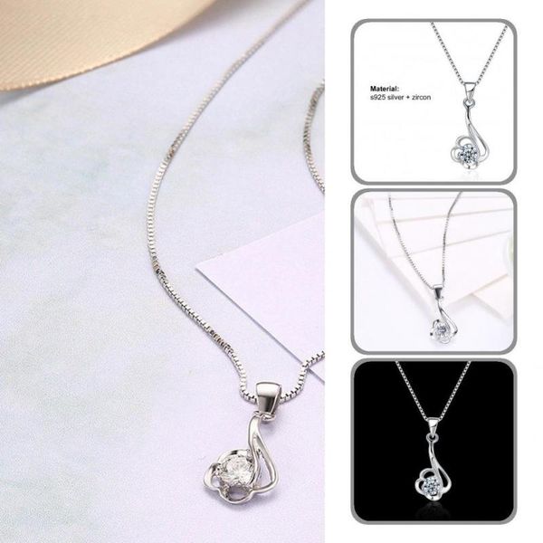pendant necklaces female stylish cubic zirconia women necklace compact clavicle flower shape for gifts, Silver
pendant necklaces female stylish cubic zirconia women necklace compact clavicle flower shape for gifts, Silver