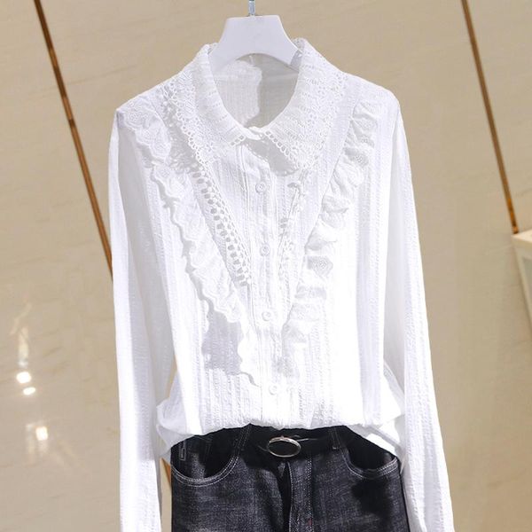 cotton white women shirts spring 2021 ruffles long-sleeved loose office lady elegant outwear women's blouses &
cotton white women shirts spring 2021 ruffles long-sleeved loose office lady elegant outwear women's blouses &