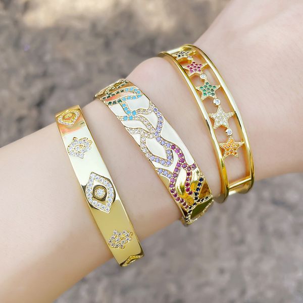 2021 ins new personalized wide edge gold hollow out eye palm bracelet female brc84, Golden;silver
2021 ins new personalized wide edge gold hollow out eye palm bracelet female brc84, Golden;silver