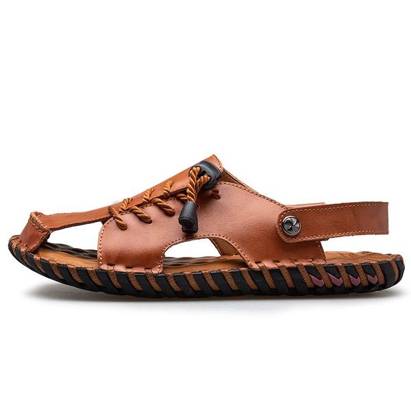 sandals summer soft men genuine leather shoes classic roman slippers outdoor beach casual sandalias hombre, Black
sandals summer soft men genuine leather shoes classic roman slippers outdoor beach casual sandalias hombre, Black