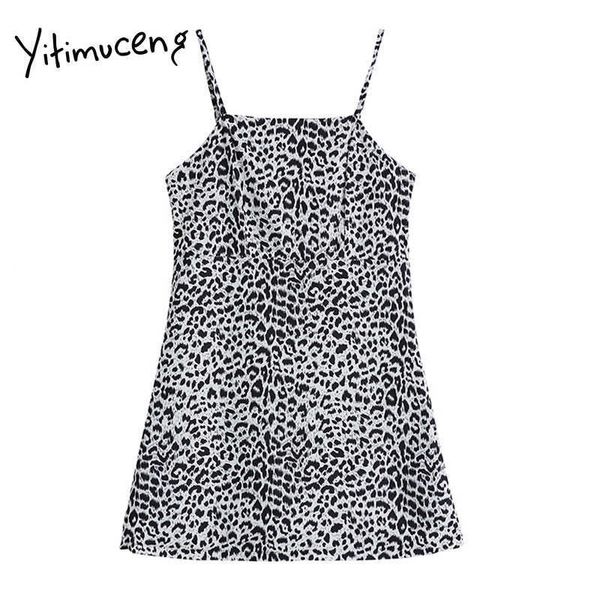 yitimuceng vintage dresses women summer leopard slim spaghetti strap high waist a-line square collar fashion dress 210601, Black;gray
yitimuceng vintage dresses women summer leopard slim spaghetti strap high waist a-line square collar fashion dress 210601, Black;gray