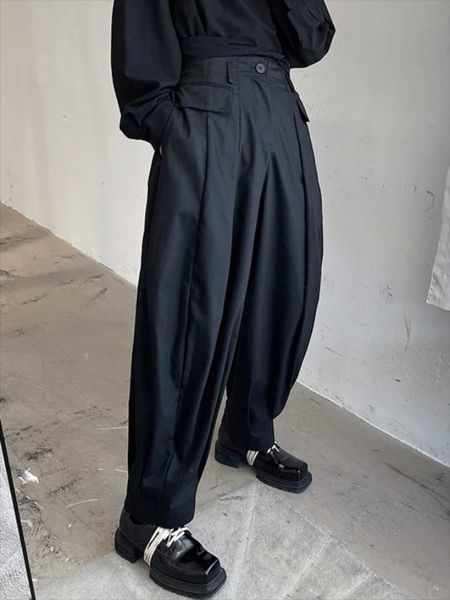 men's pants summer japanese style versatile temperament loose fold casual large size small straight, Black
men's pants summer japanese style versatile temperament loose fold casual large size small straight, Black