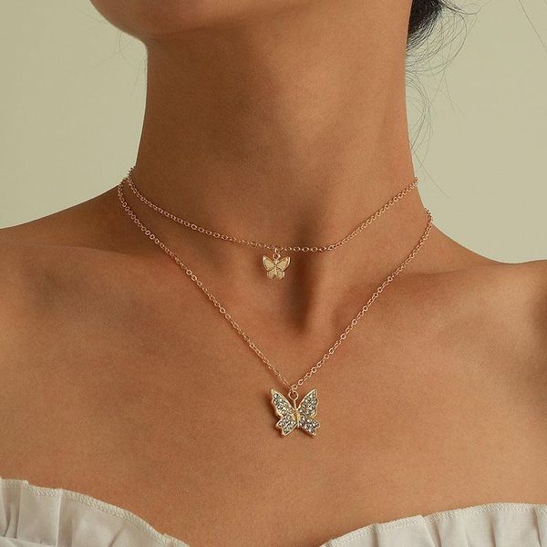 pendant necklaces trending rhinestone butterfly necklace for women fashion double layers clavicle colar vintage jewelry gift, Silver
pendant necklaces trending rhinestone butterfly necklace for women fashion double layers clavicle colar vintage jewelry gift, Silver