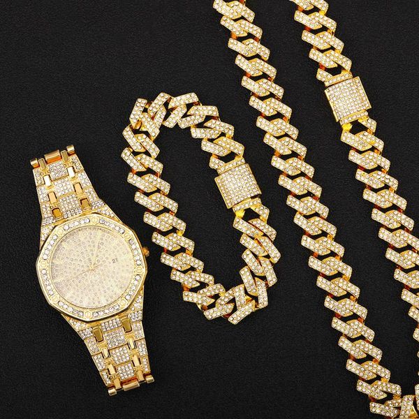 pendant necklaces iced out paved rhinestone link chain 15mm gold miami curb cuban cz bling rapper necklace bracelet for men hiphop jewelry, Silver
pendant necklaces iced out paved rhinestone link chain 15mm gold miami curb cuban cz bling rapper necklace bracelet for men hiphop jewelry, Silver