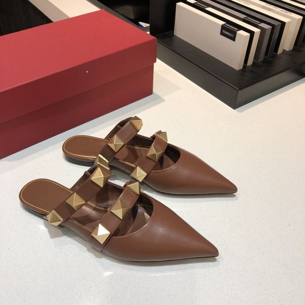 luxury designer sandals womens classic rivet metal buckle flat design genuine leather material exquisite workmanship adhesive brown women sh, Black
luxury designer sandals womens classic rivet metal buckle flat design genuine leather material exquisite workmanship adhesive brown women sh, Black