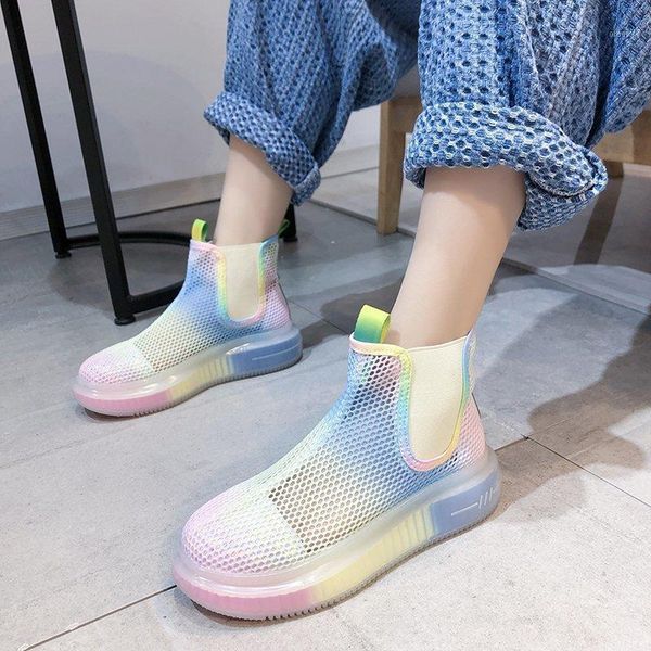 boots gradient color hollow net women 2021 xia xin european and american fashion rainbow jelly bottom sandals1, Black
boots gradient color hollow net women 2021 xia xin european and american fashion rainbow jelly bottom sandals1, Black