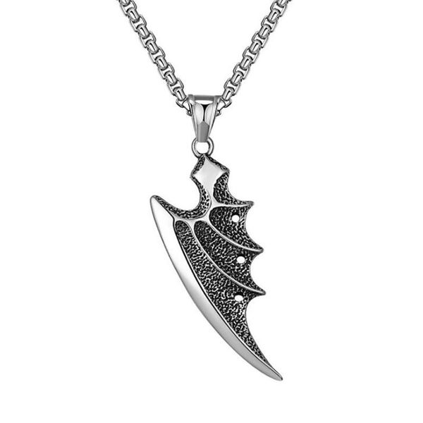 chains stainless steel vintage punk rock sickle men pendant necklace jewelry gift for him with chain, Silver
chains stainless steel vintage punk rock sickle men pendant necklace jewelry gift for him with chain, Silver