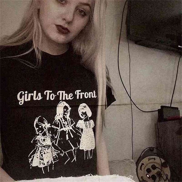 girl to the front vintage cute women summer short tees loose cotton tshirt 80s 90s harajuku t shirts 210512, White
girl to the front vintage cute women summer short tees loose cotton tshirt 80s 90s harajuku t shirts 210512, White