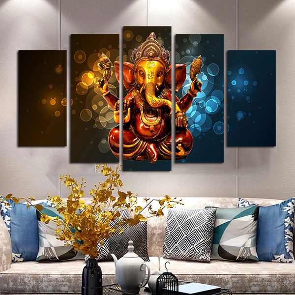 5 panels lord ganesha home docor elephant posters and prints canvas painting wall art pictures for living room wall decor buddha
5 panels lord ganesha home docor elephant posters and prints canvas painting wall art pictures for living room wall decor buddha