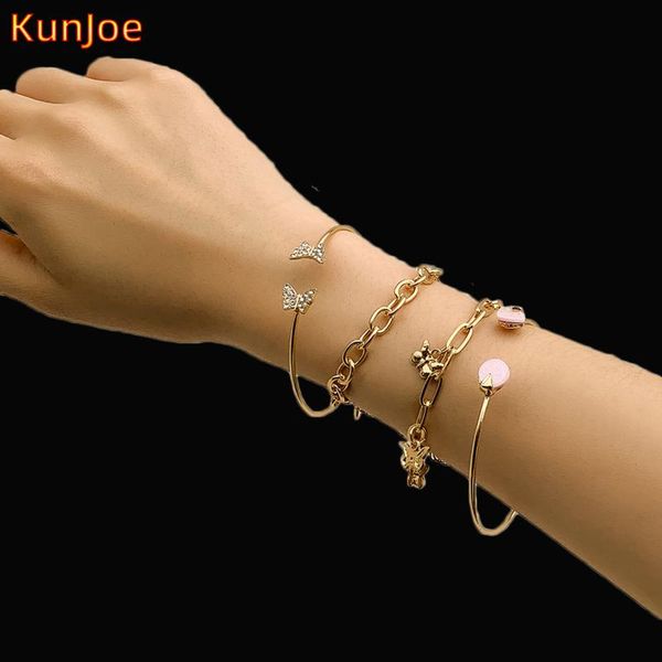 link, chain kunjoe bohemian bracelet set for women girls butterfly gold color chains charm crystal bangle 2021 boho jewelry, Black
link, chain kunjoe bohemian bracelet set for women girls butterfly gold color chains charm crystal bangle 2021 boho jewelry, Black