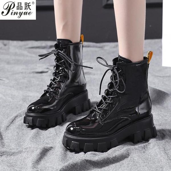boots lace-up women round toe ankle for comfortable rubber platform shoes casual autumn pu, Black
boots lace-up women round toe ankle for comfortable rubber platform shoes casual autumn pu, Black