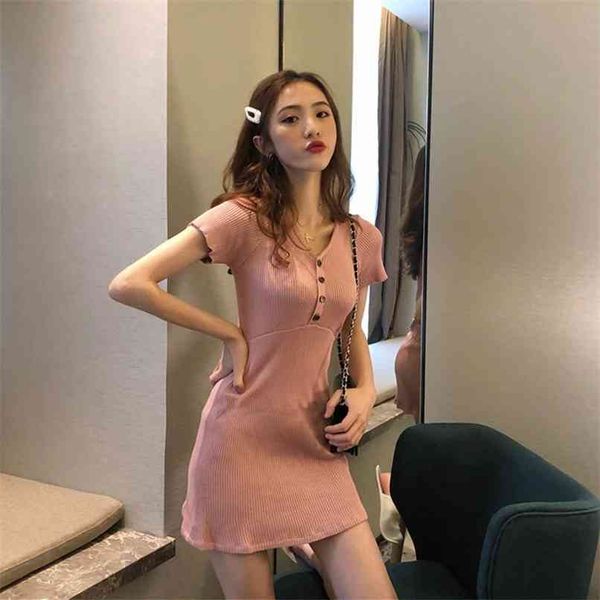 fashion knitted dress summer french bellflower waist slimming mini skirt 210520, White;black
fashion knitted dress summer french bellflower waist slimming mini skirt 210520, White;black