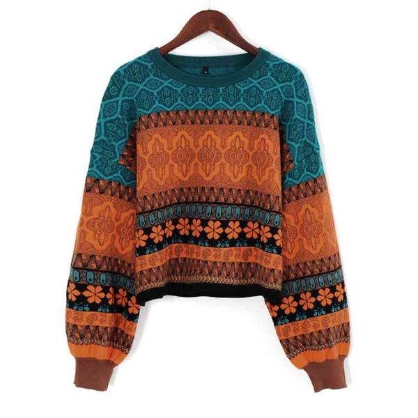 woman short sweater retro chic splicing color winter young girls warm clothing knitted flower pattern pullover for women 210805, White;black
woman short sweater retro chic splicing color winter young girls warm clothing knitted flower pattern pullover for women 210805, White;black