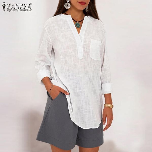 women's blouses & shirts 2022 elegant v neck summer casual long sleeve blusas female button tunic oversized solid chemise, White
women's blouses & shirts 2022 elegant v neck summer casual long sleeve blusas female button tunic oversized solid chemise, White