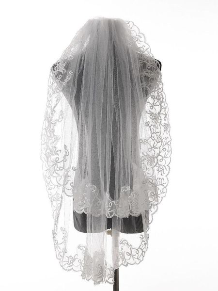 bridal veils arrival ivory white lace edge wedding accessories tulle veil with comb, Black
bridal veils arrival ivory white lace edge wedding accessories tulle veil with comb, Black