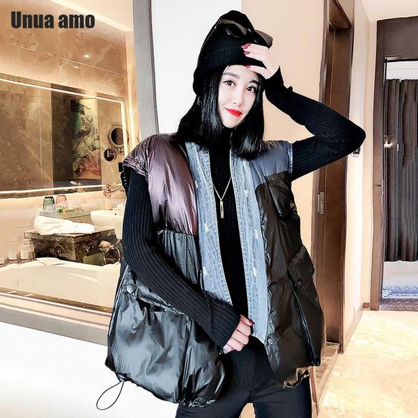 women's vests unua amo winter vest women warm waistcoat parka 2021 personality patchwork denim v-neck hit color sleeveless jacket, Black;white
women's vests unua amo winter vest women warm waistcoat parka 2021 personality patchwork denim v-neck hit color sleeveless jacket, Black;white