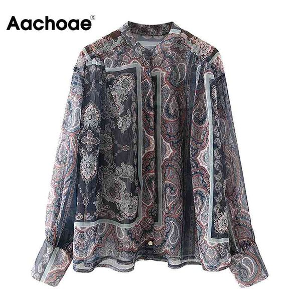 aachoae women vintage printed chiffon blouses stand collar casual loose shirt female long sleeve bohemian blouse 210413, White
aachoae women vintage printed chiffon blouses stand collar casual loose shirt female long sleeve bohemian blouse 210413, White