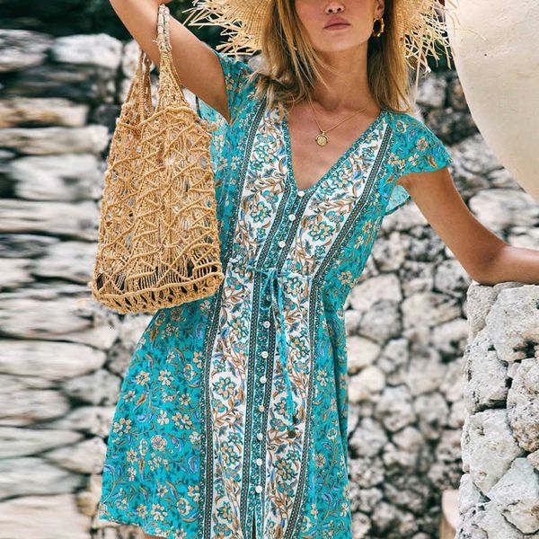 women's tanks & camis short flare sleeve mini women dresses vintage cotton green floral print summer dress v neck beach vestidos eyc8, White
women's tanks & camis short flare sleeve mini women dresses vintage cotton green floral print summer dress v neck beach vestidos eyc8, White