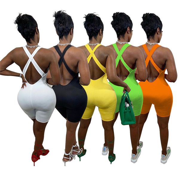women jumpsuits sleeveless rompers summer shorts solid color scoop neck leggings clothes casual clothing 4868, Black;white
women jumpsuits sleeveless rompers summer shorts solid color scoop neck leggings clothes casual clothing 4868, Black;white
