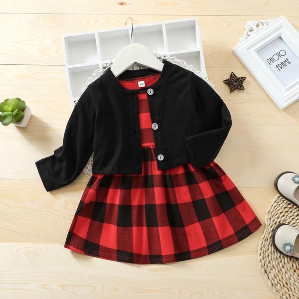 girl's dresses 1-5y fashion children girls clothing sets toddler kids long sleeve cardigan +plaid dress autumn outfits, Red;yellow
girl's dresses 1-5y fashion children girls clothing sets toddler kids long sleeve cardigan +plaid dress autumn outfits, Red;yellow