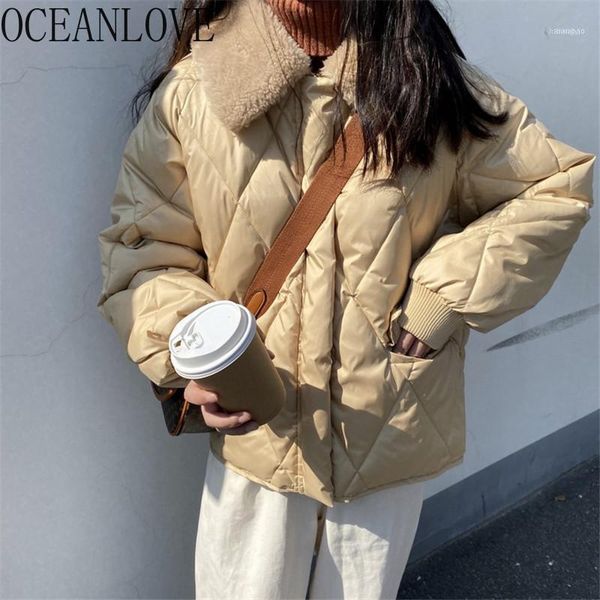 women's down & parkas oceanlove fur collar warm jacket 2021 solid zipper casual thick winter coat women student patchwork fashion 13397, Black
women's down & parkas oceanlove fur collar warm jacket 2021 solid zipper casual thick winter coat women student patchwork fashion 13397, Black